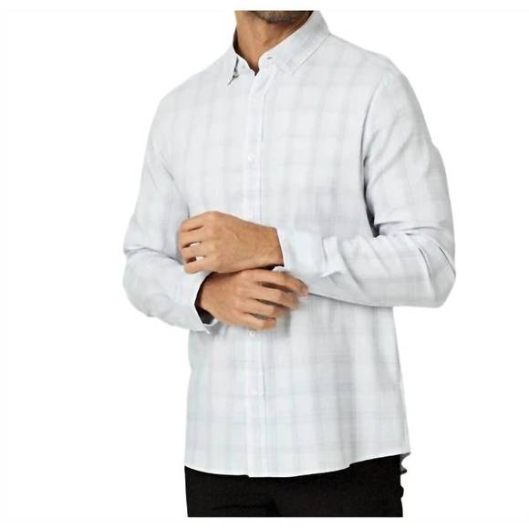 NEW 7DIAMONDS santiago long sleeve shirt in light grey